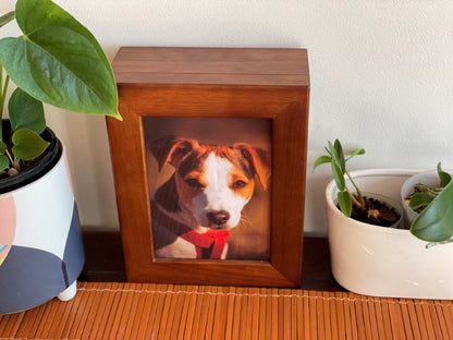 Timber Pet Urn Photo Box