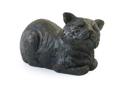 Pet Urn - Contented Cat Figurine Pet Urn