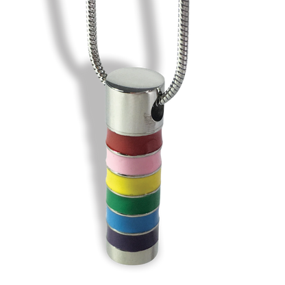 Cremation Jewellery - Rainbow Design