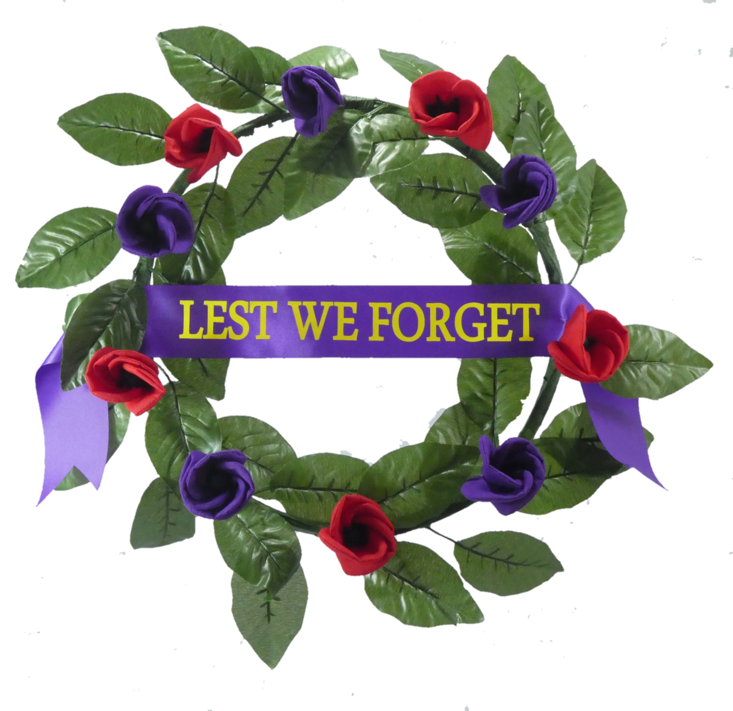 Wreath - Dual Red+Purple Poppy