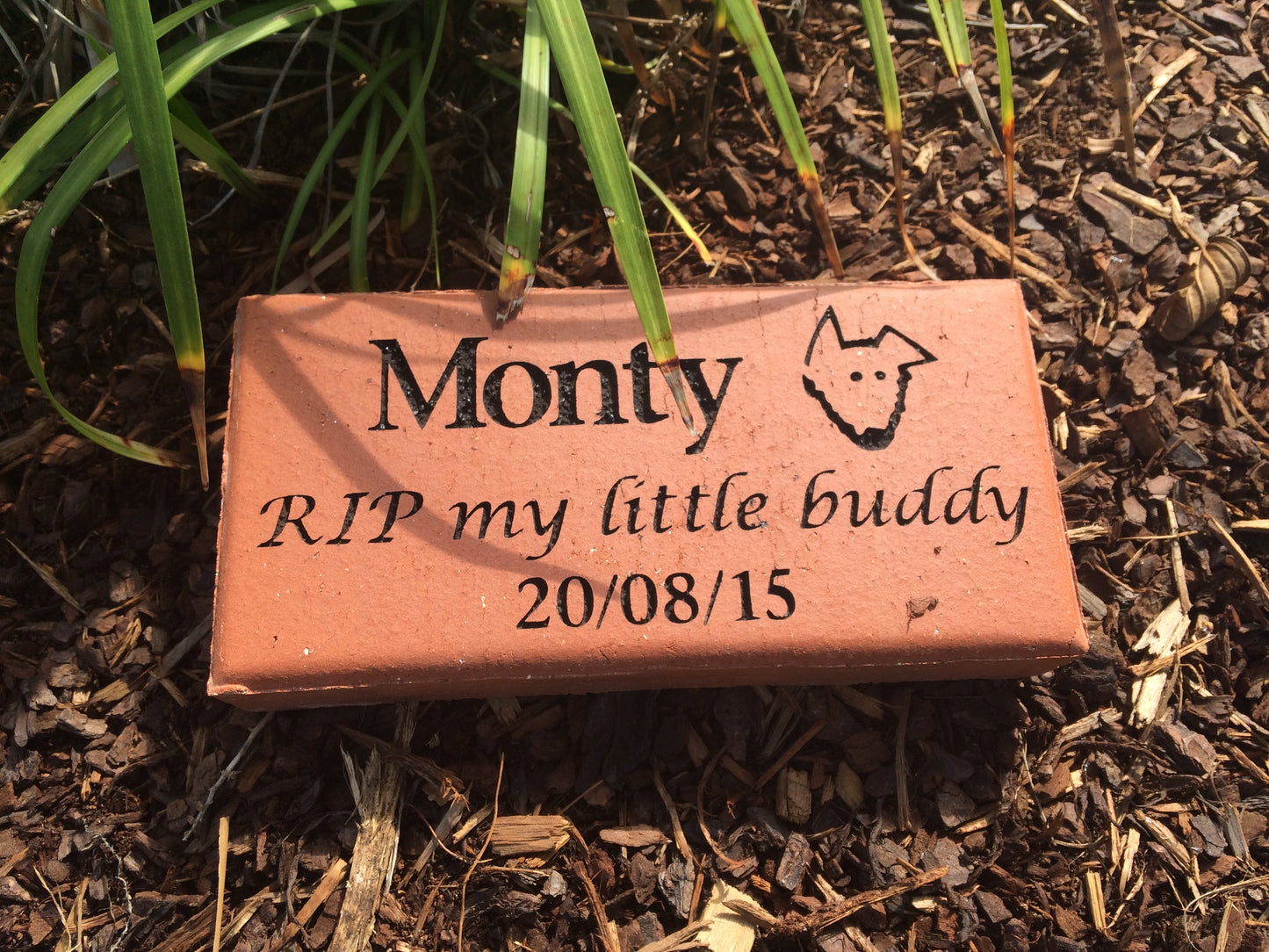 Engraved Terracotta Clay paver pet memorial