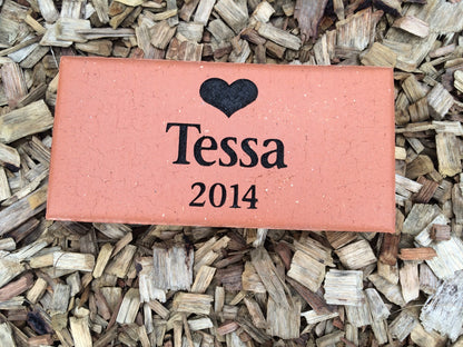 Engraved Terracotta Clay paver pet memorial