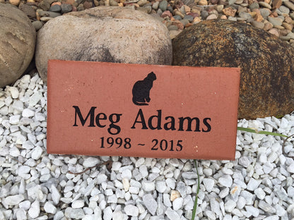 Engraved Terracotta Clay paver pet memorial
